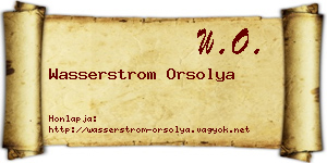 Wasserstrom Orsolya névjegykártya